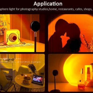 USB Sunset Lamp 180 Degree Rotation Blockbuster atmosphere Selfire Artifact SunSet Projection Lamp