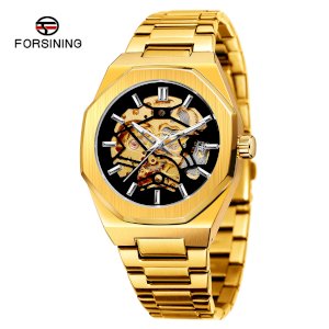 2023 relogio forsinin Automatic Skeleton Stainless Steel mechanical watches for men