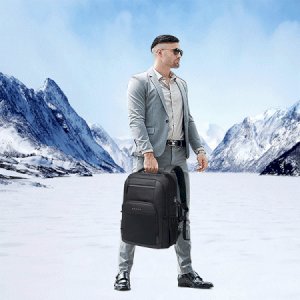 BANGE Large Capacity 15.6 Inch Laptop Backpack Durable Daily Men‘s School Bag Multi-Functional USB Charging Port Water Resistant