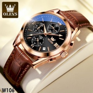 OLEVS Luxury Smart Fitness Wrist Watch (BROWN Black)6852