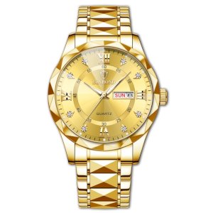 BINBOND business sliver blue watch for men luxury original waterproof stainless steel Mela wristwatches relogio masculino (golden)_6678