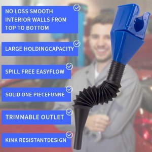 Fuel Transferring  Universal Clip-on Funnel For Dispensing Petrol, Diesel, Water, Oil, Fuel, Coolant, Kerosene