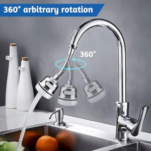 360° Flexible Faucet Extender Shower and Bubble Water Modes