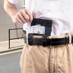 Belt Wallet Hidden Wallet Belt for Travel Anti Theft Money Belt for Men Women 